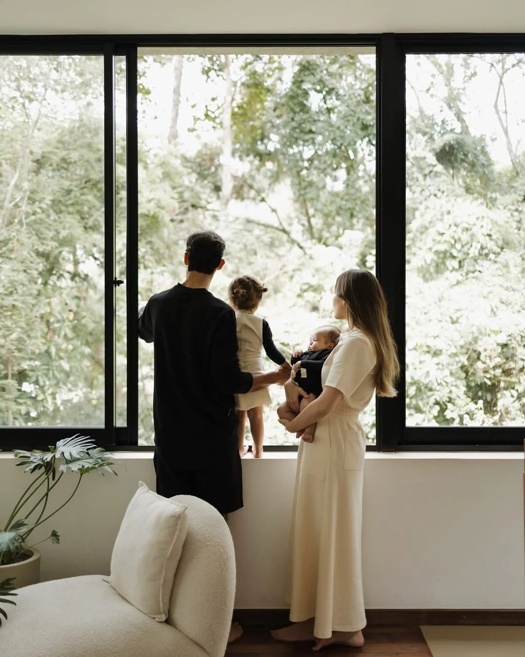 A family enjoying their home