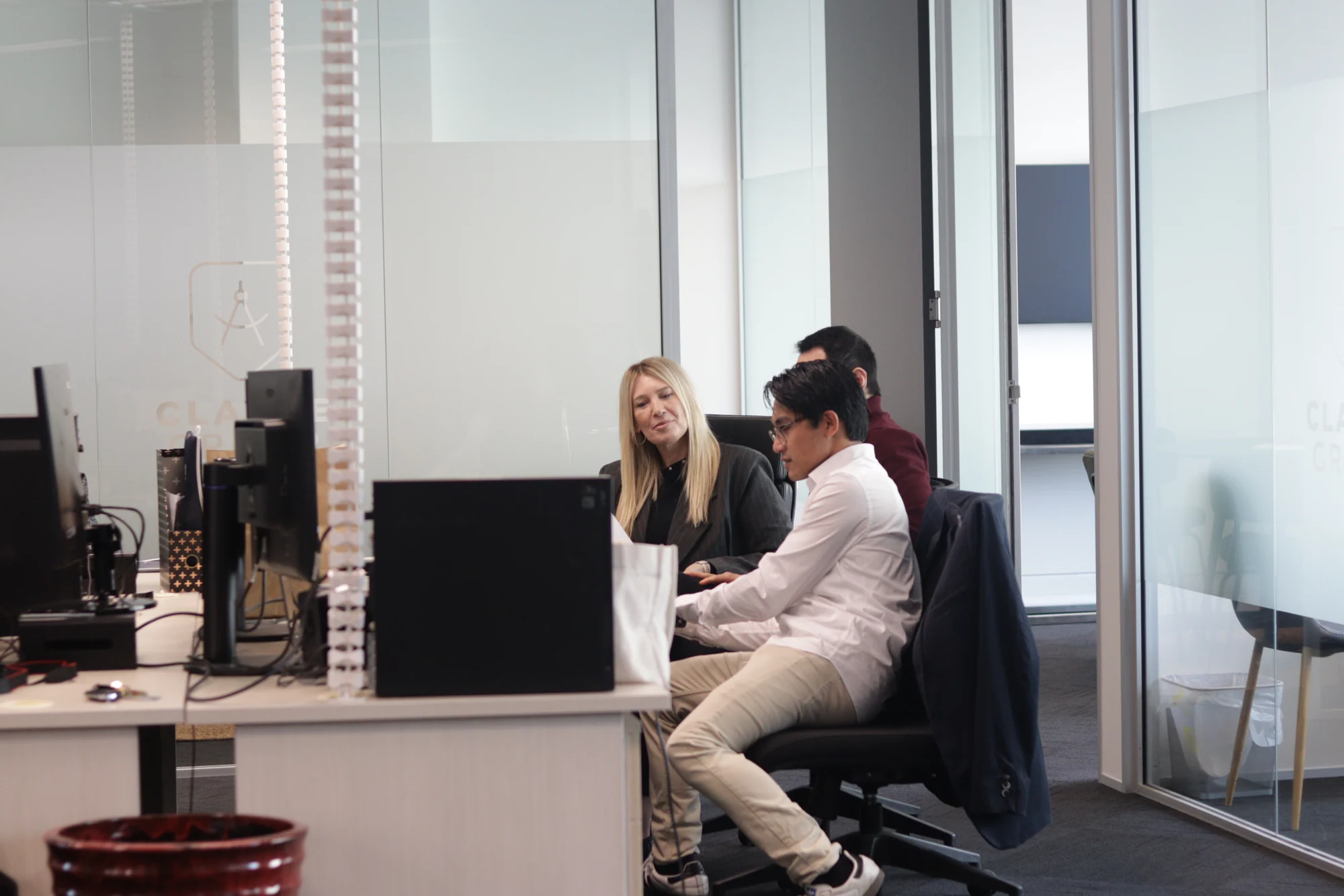 The Clarke Group team working together in Auckland